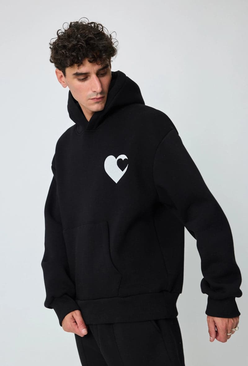 Eqrivo Hoodie Coeur Zwart