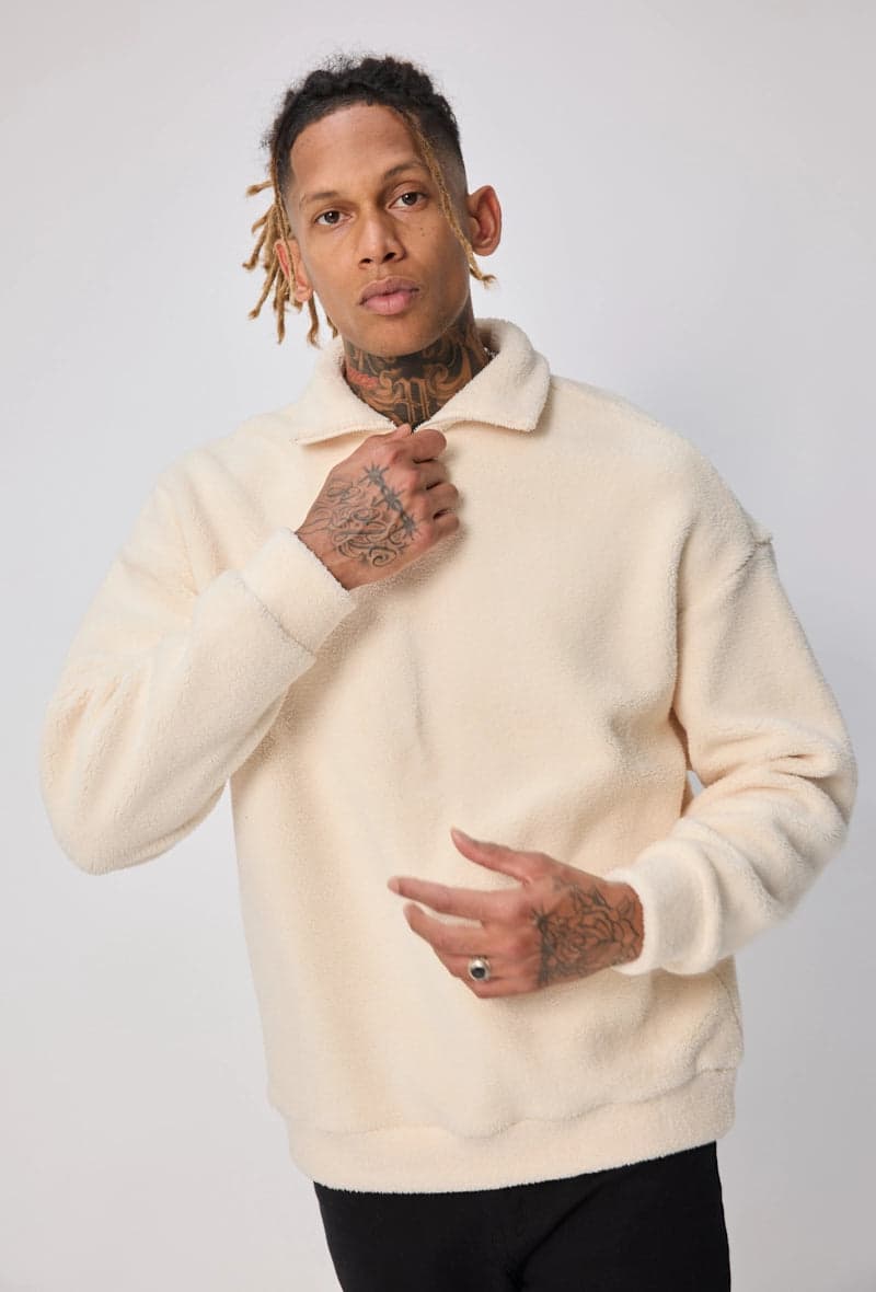 Eqrivo Teddy Polo Sweater Crème