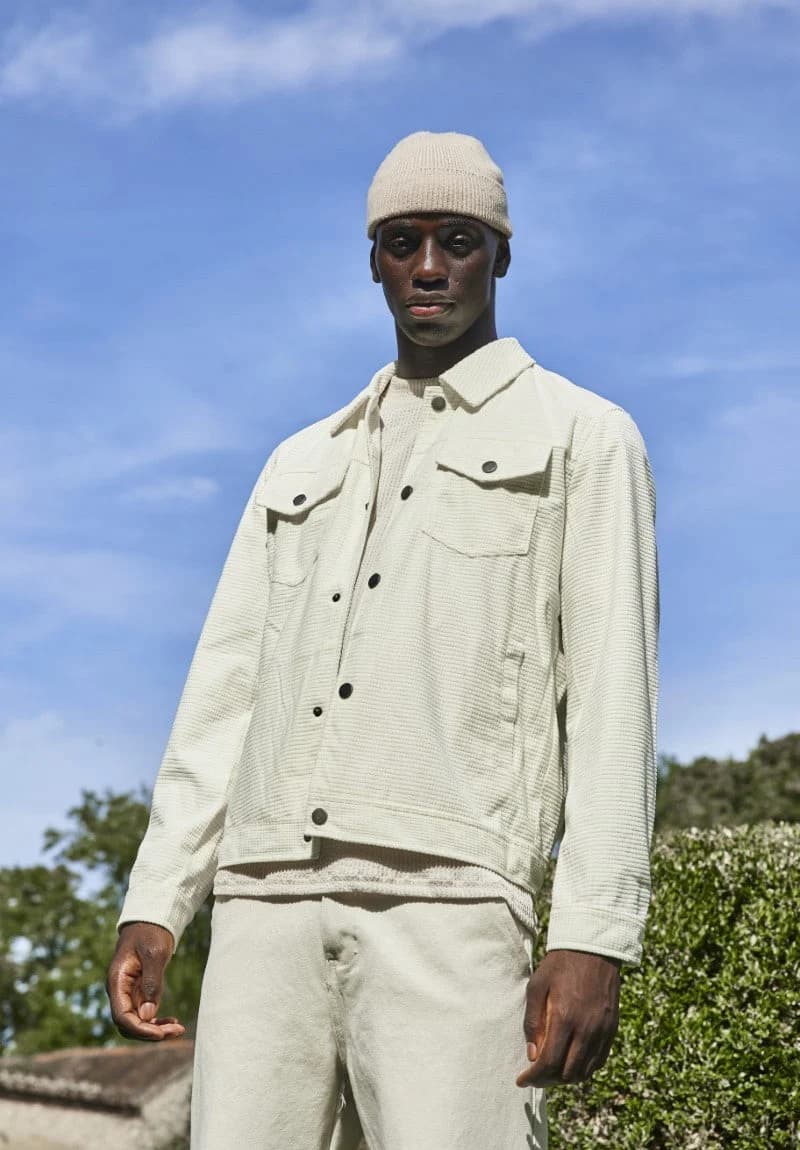 Eqrivo Wafel Trucker Jacket Ecru